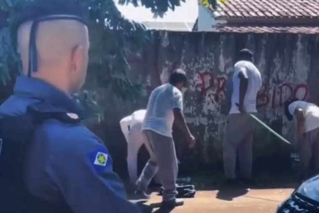 Operação conjunta remove pixações de facções criminosas