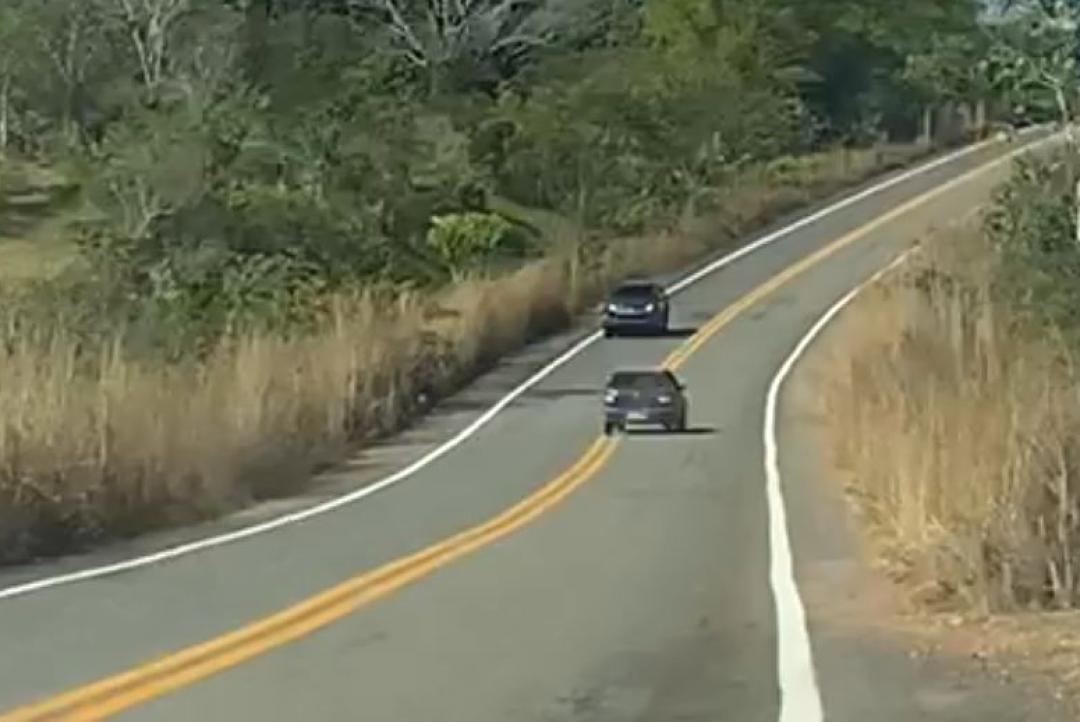 Dupla é presa com maconha após carro ser filmado em zig-zag 