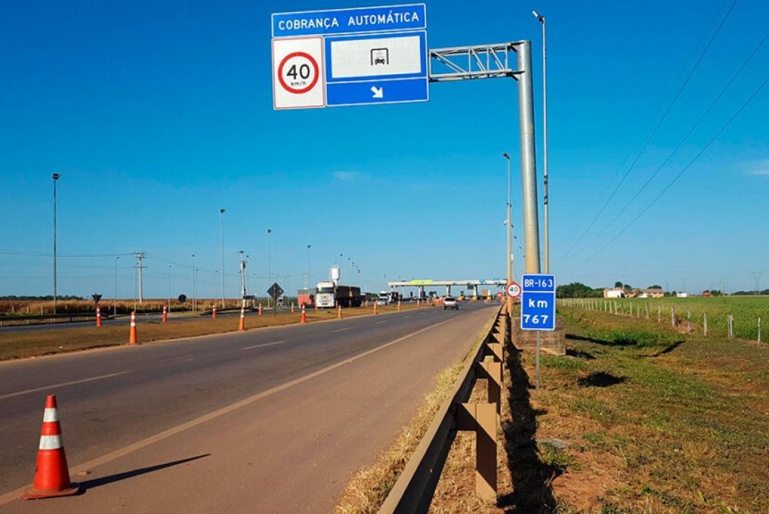 Pedágio em 9 praças na BR-163 de Sinop a MS fica mais caro a partir desta quarta-feira