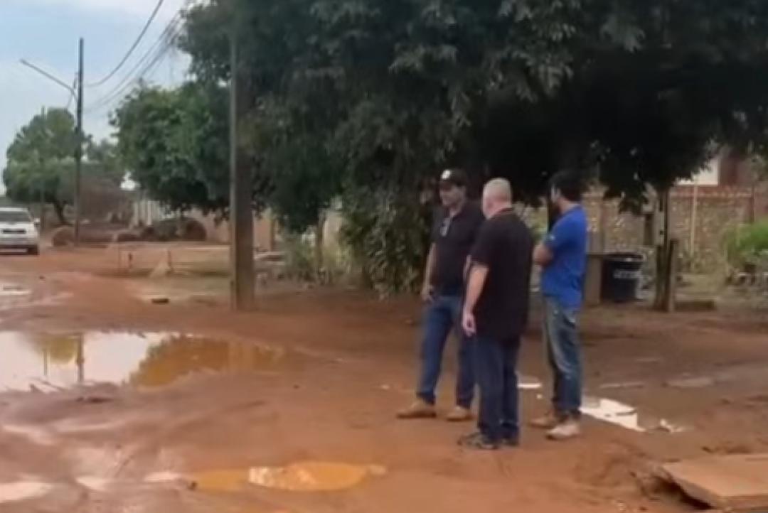 Vereadores vistoriam obra na MT 325, no Boa Nova  