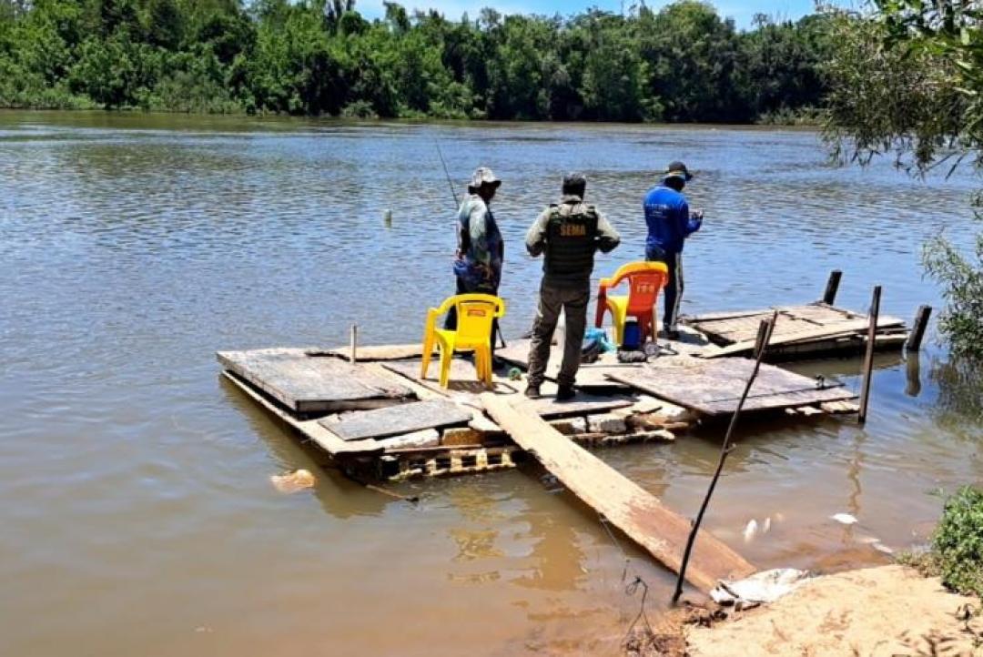 Sema aplica multa de R$ 10 mil e apreende pescado, redes e tarrafas durante fiscalização