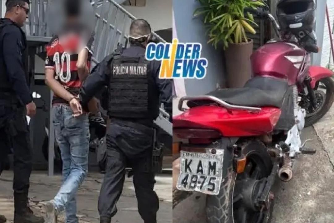 Perseguição termina com guarda ferido e moto furtada recuperada em Colíder