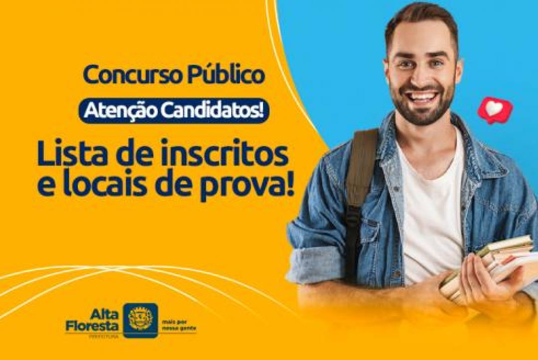 Comissão organizadora do Concurso Público divulga locais e horários das provas