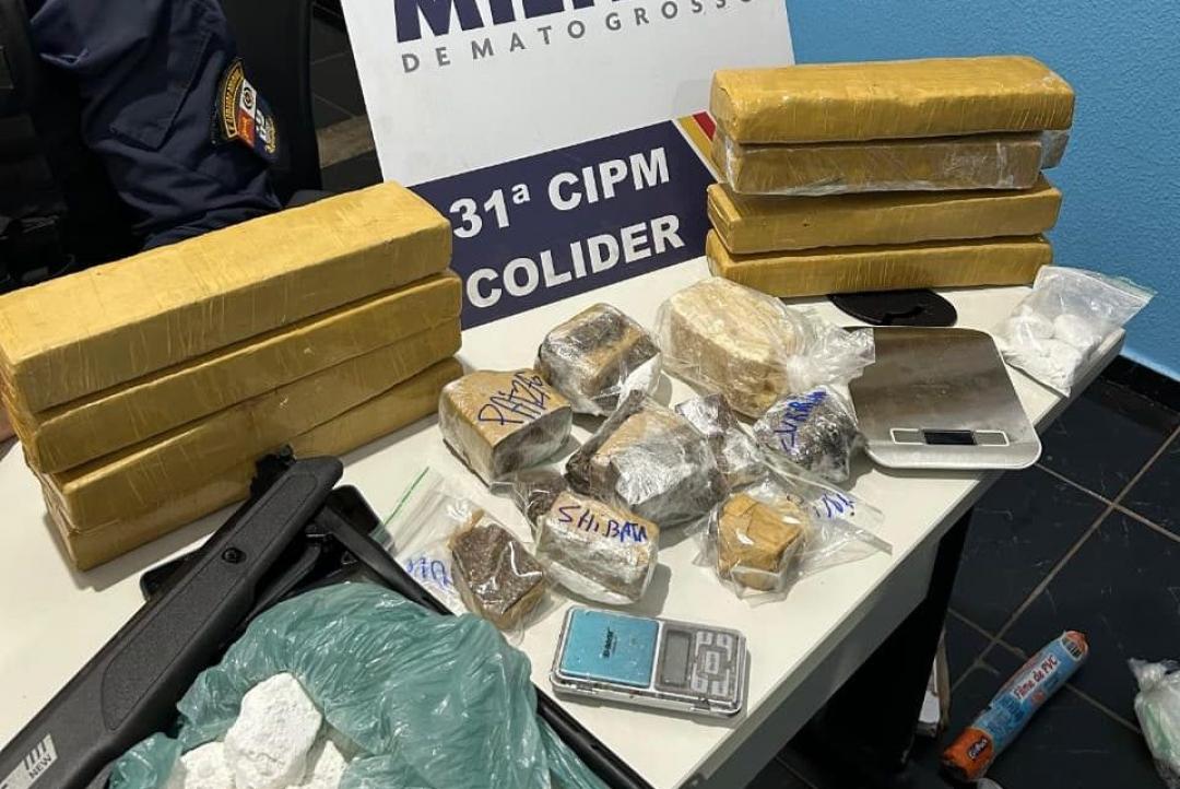 Maus-tratos a cachorro levam PM a descobrir quase 12 kg de drogas em Colíder