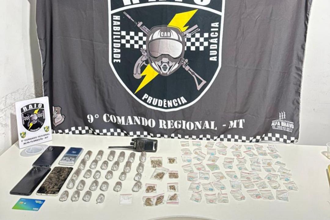 Menor é apreendido e drogas são encontradas em residência no Jardim das Oliveiras