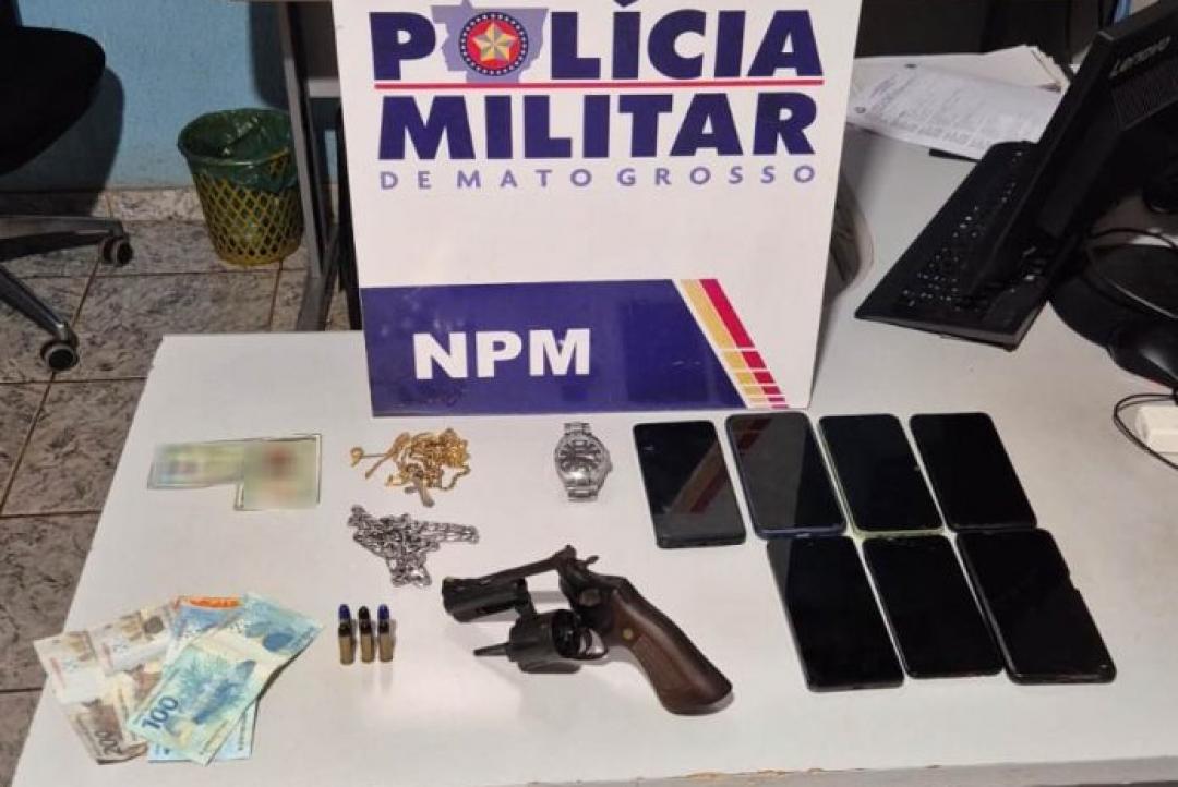 PM prende suspeitos por extorsão, apreende arma e levanta informações sobre homicídio em Apiacás