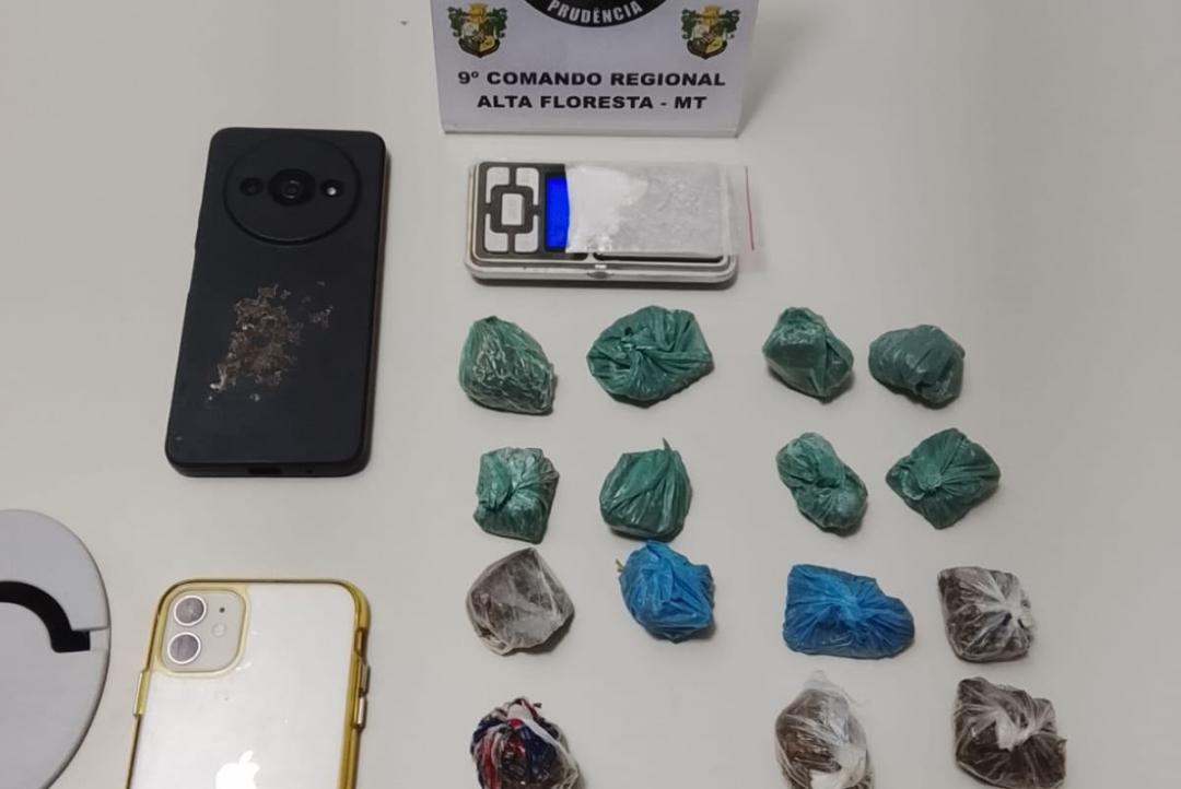 Dupla é detida com drogas e balança de precisão durante ação da equipe RAIO em Alta Floresta