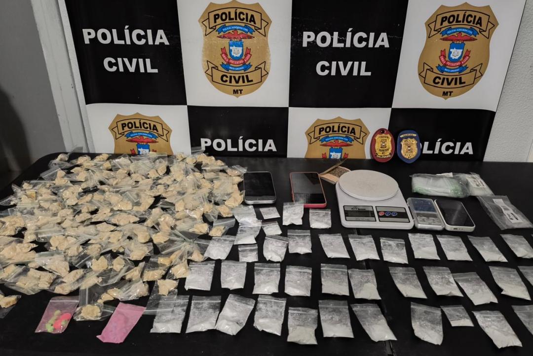 Casal é preso por comandar esquema de tráfico de drogas por delivery em Alta Floresta
