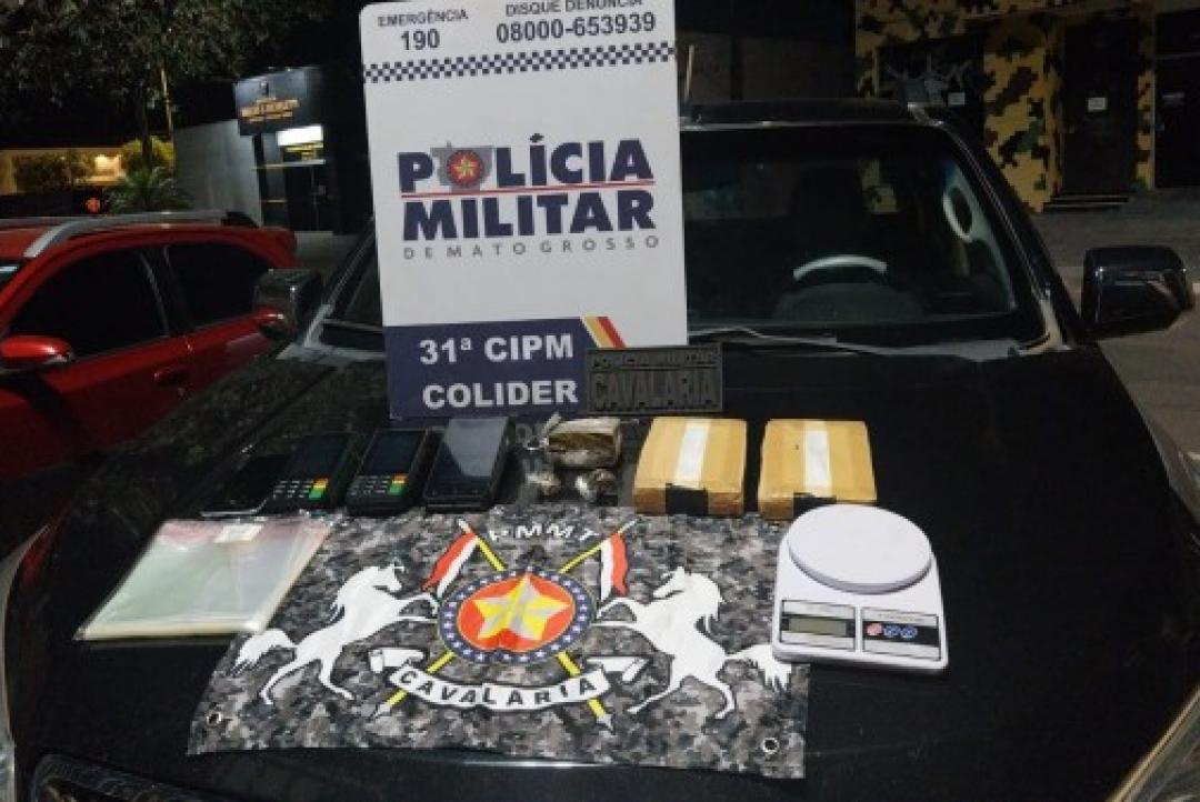 Fuga para a mata termina com homem preso e quase 2 kg de cocaína apreendidos em Colíder