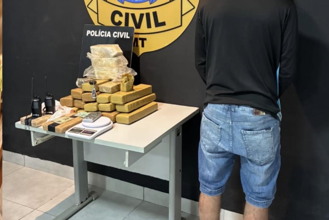 Operação da Polícia Civil termina com prisão e apreensão de drogas em Colíder