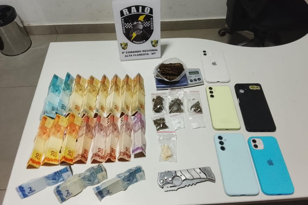 Ameaças após discussão por carro terminam com apreensão de drogas em Alta Floresta.