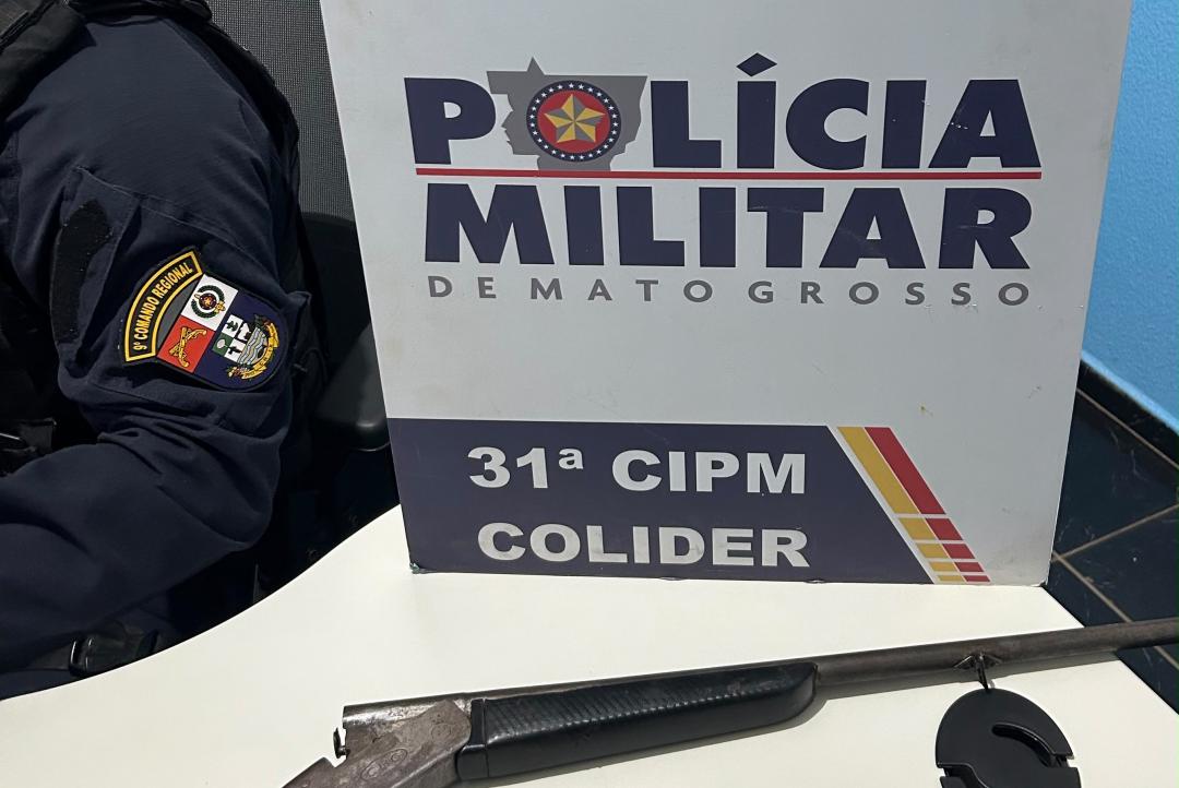 Homem é preso após invadir casa da irmã e ameaçá-la com espingarda em Colíder