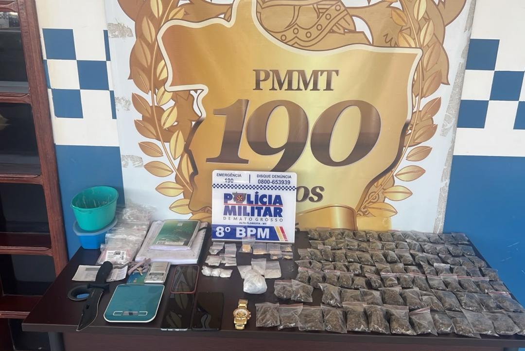 Ação da PM termina com dois adolescentes apreendidos, drogas e três veículos em Alta Floresta