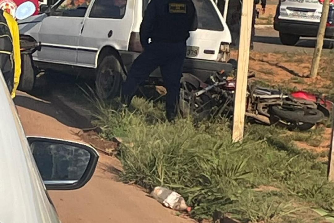 Colisão em cruzamento deixa mulher ferida e mobiliza Bombeiros em Alta Floresta