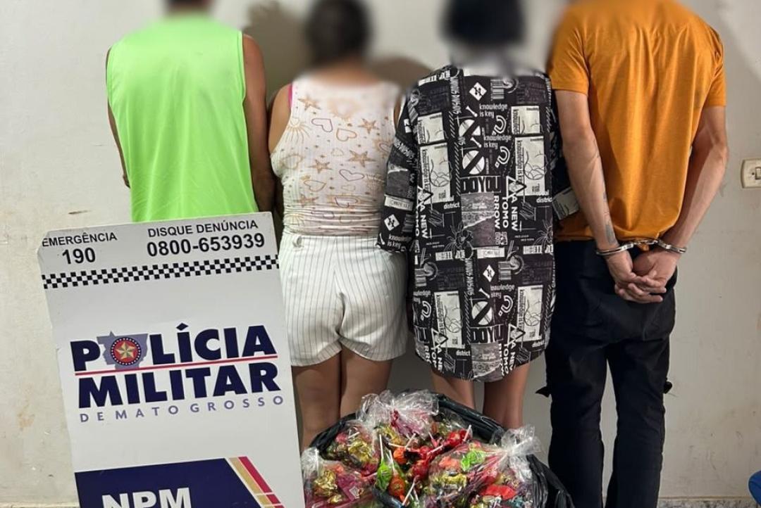 Quatro pessoas são levadas à delegacia após denúncia de distribuição de doces por supostos integrantes do CV em Carlinda