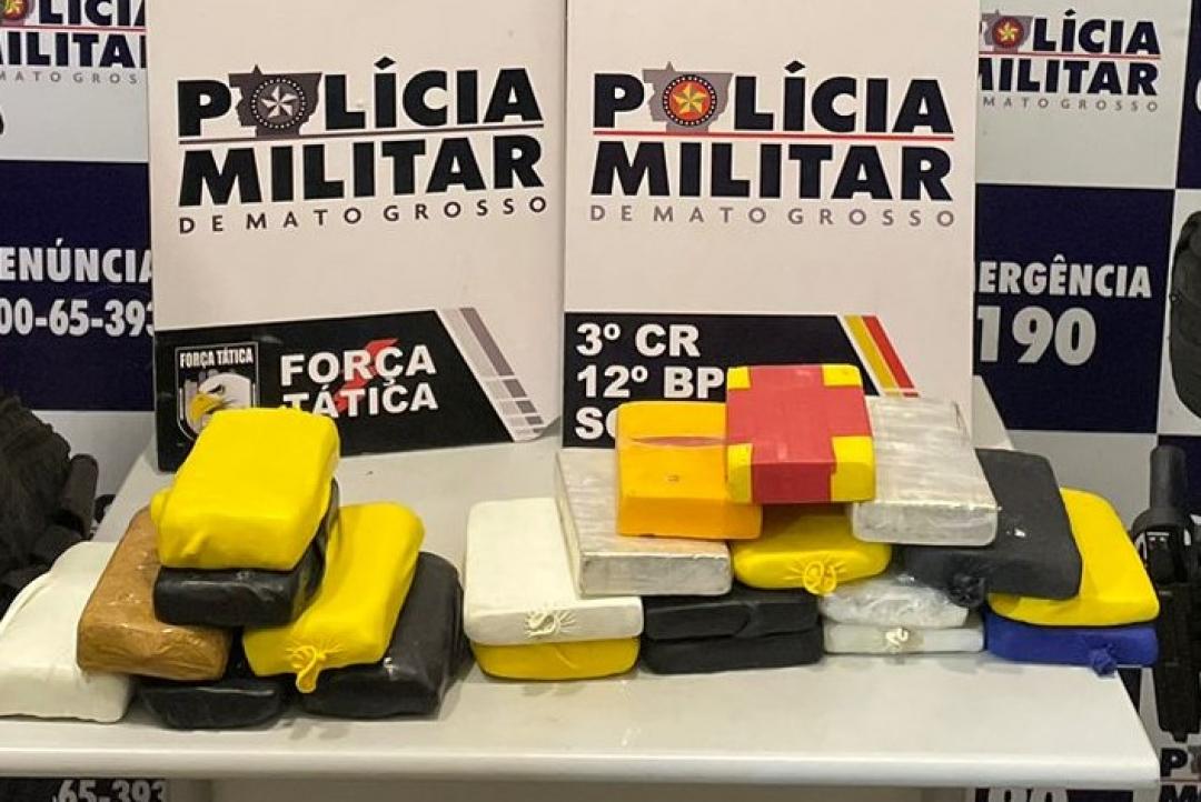 Quadrilha é presa pela Polícia Militar com 25 quilos de entorpecentes