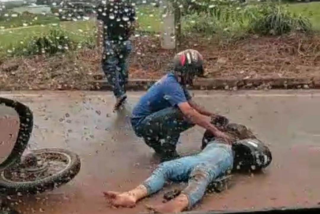 Acidente entre Caminhonete e Moto Deixa Feridos em Alta Floresta