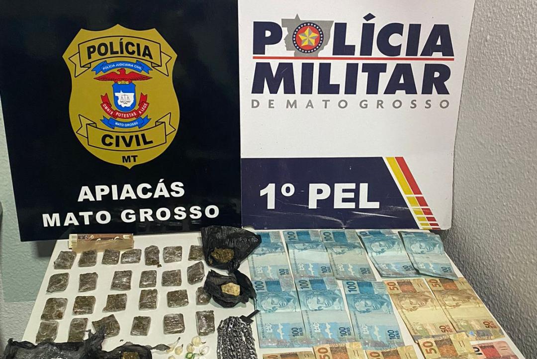 PM apreende 38 porções de drogas e prende dois suspeitos de tráfico