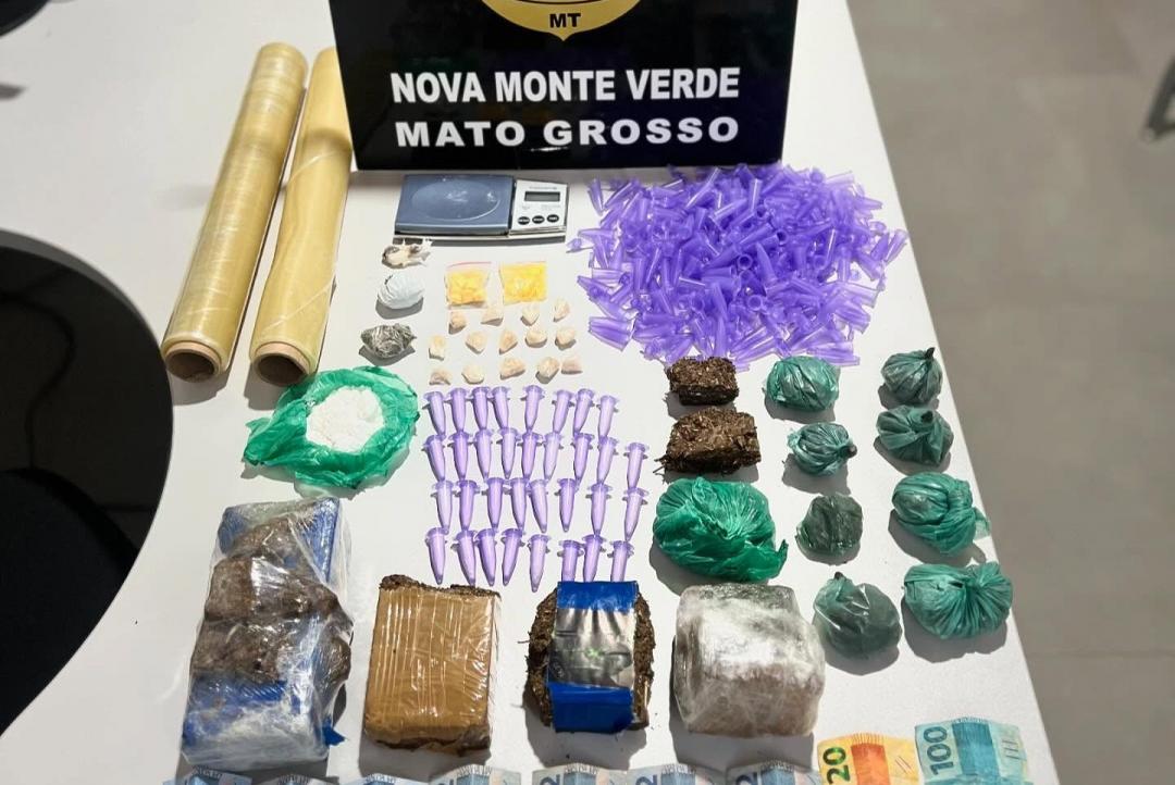 Traficante é preso próximo a escola em Nova Monte Verde